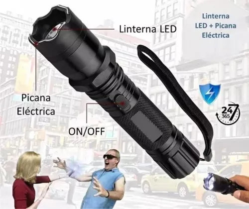 Linterna LED con Picana Eléctrica Defensa Personal