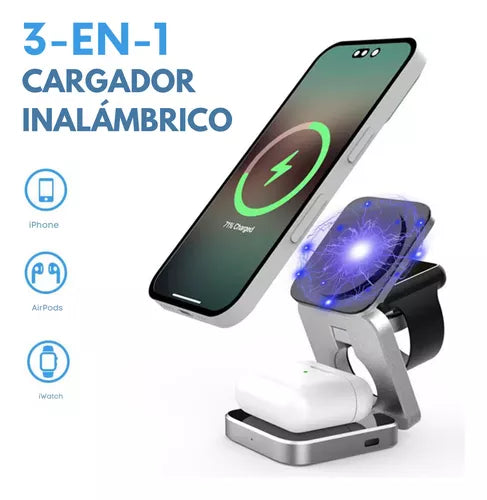 PowerFusion 3X® - Cargador inalámbrico 3 en 1