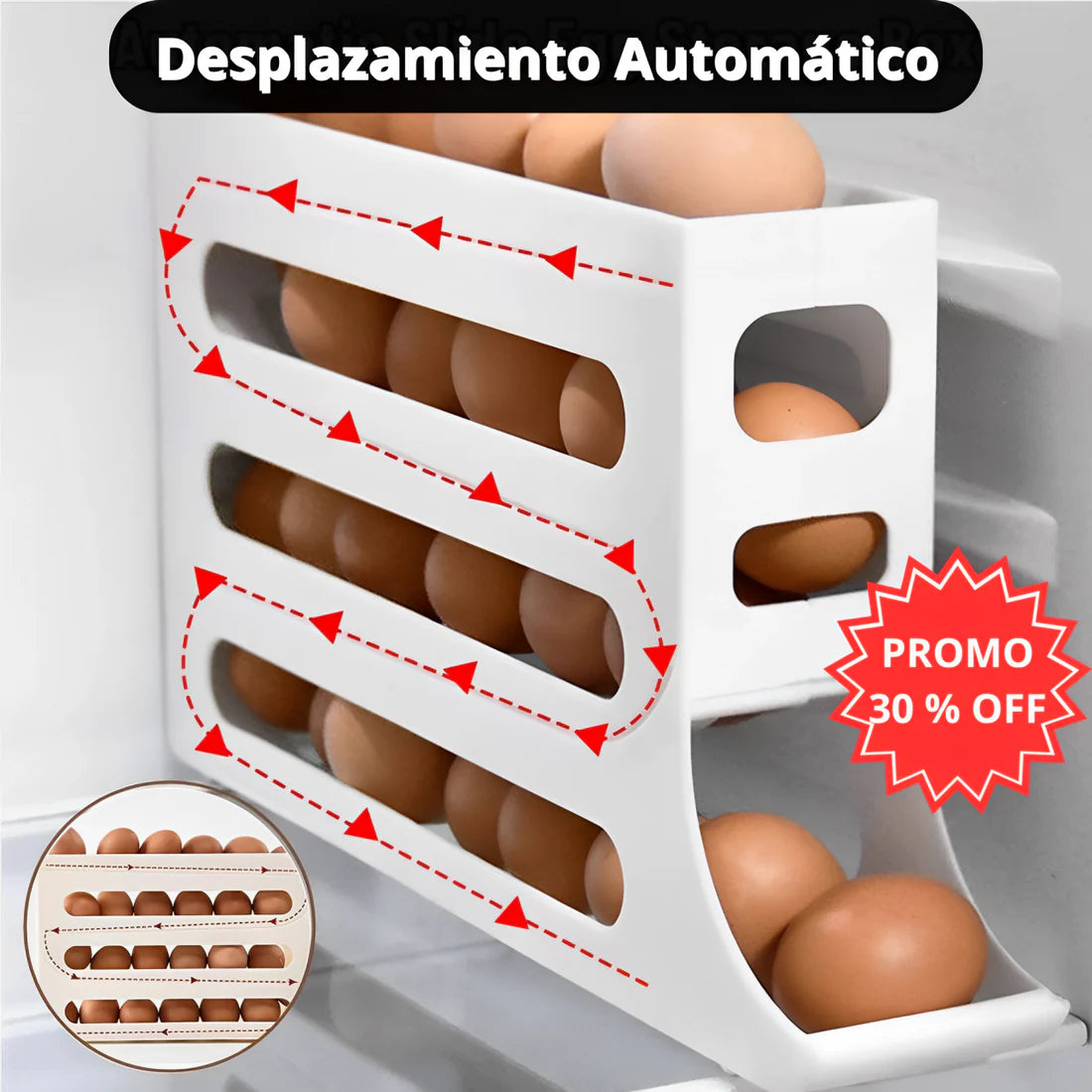 Dispensador de huevos con deslizamiento🥚